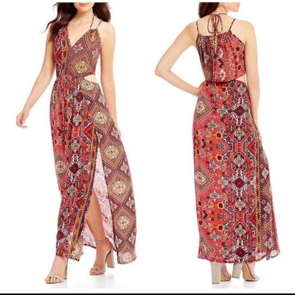 Chelsea & Violet Boho Maxi Dress With Cuto